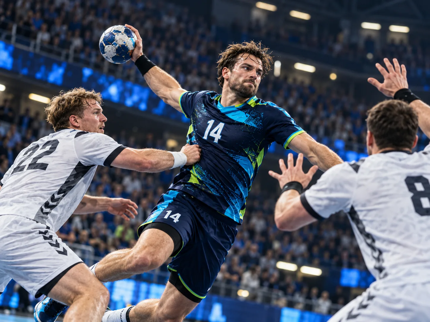 Fotorealistische Handballspielsituation