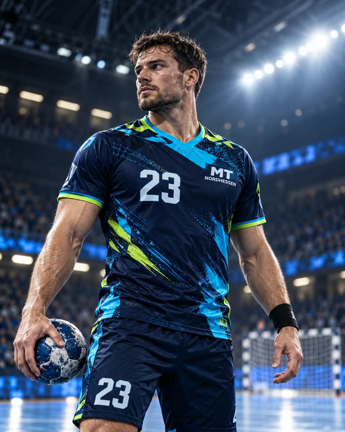 Fotorealistischer Handballspieler Jan Becker