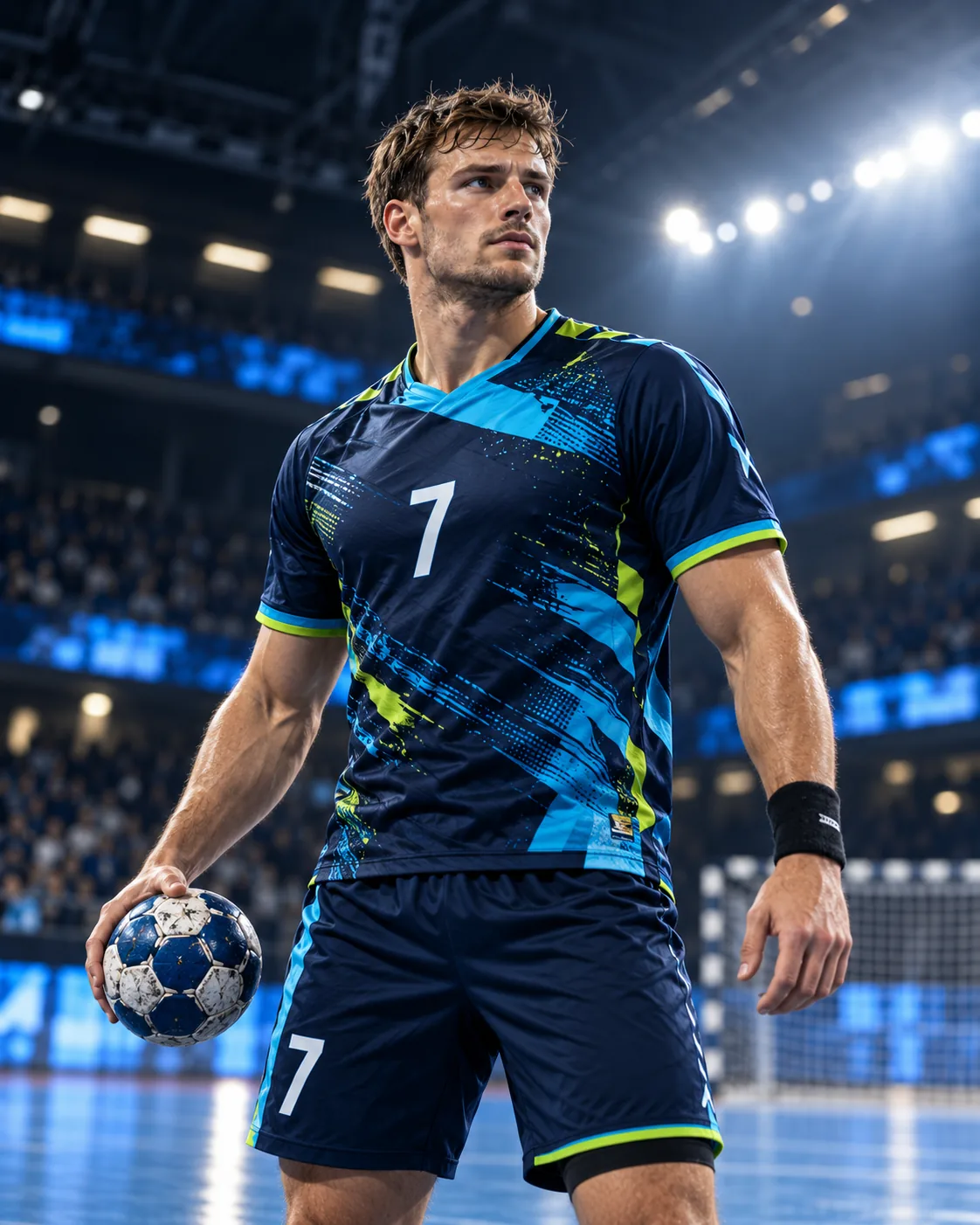 Fotorealistischer Handballspieler Luca Sommer