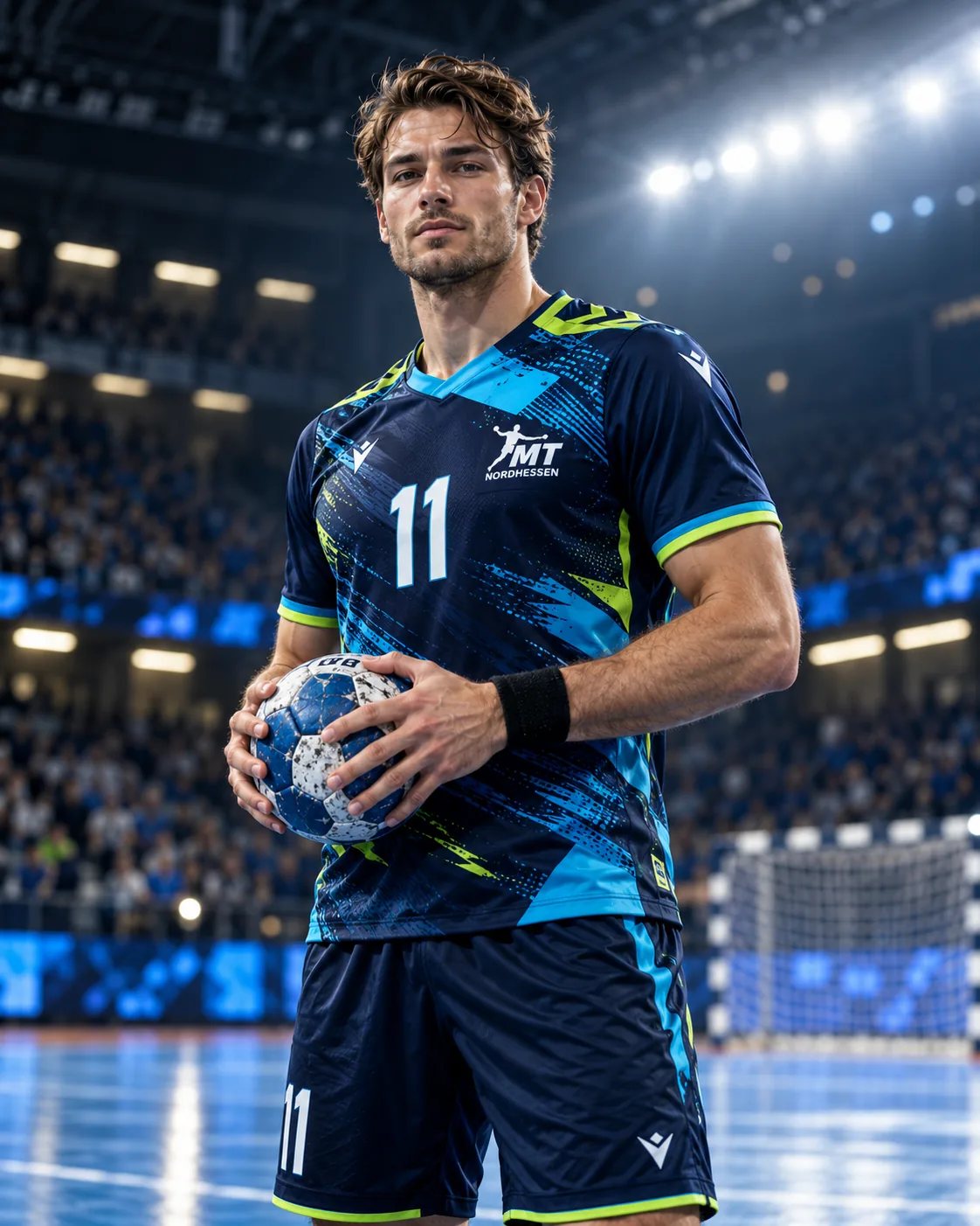 Fotorealistischer Handballspieler Mika Hartmann